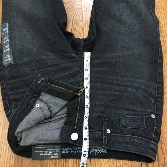 Wassino High Rise Jeggings Black Stretch Skinny Jeans - Picture 9 of 15